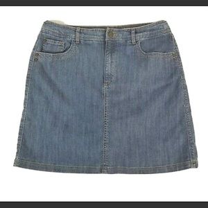 Croft & Barrow Jean looking Skirt/Skort, sz  14. Blue Stretch, Classic 5 Pocket